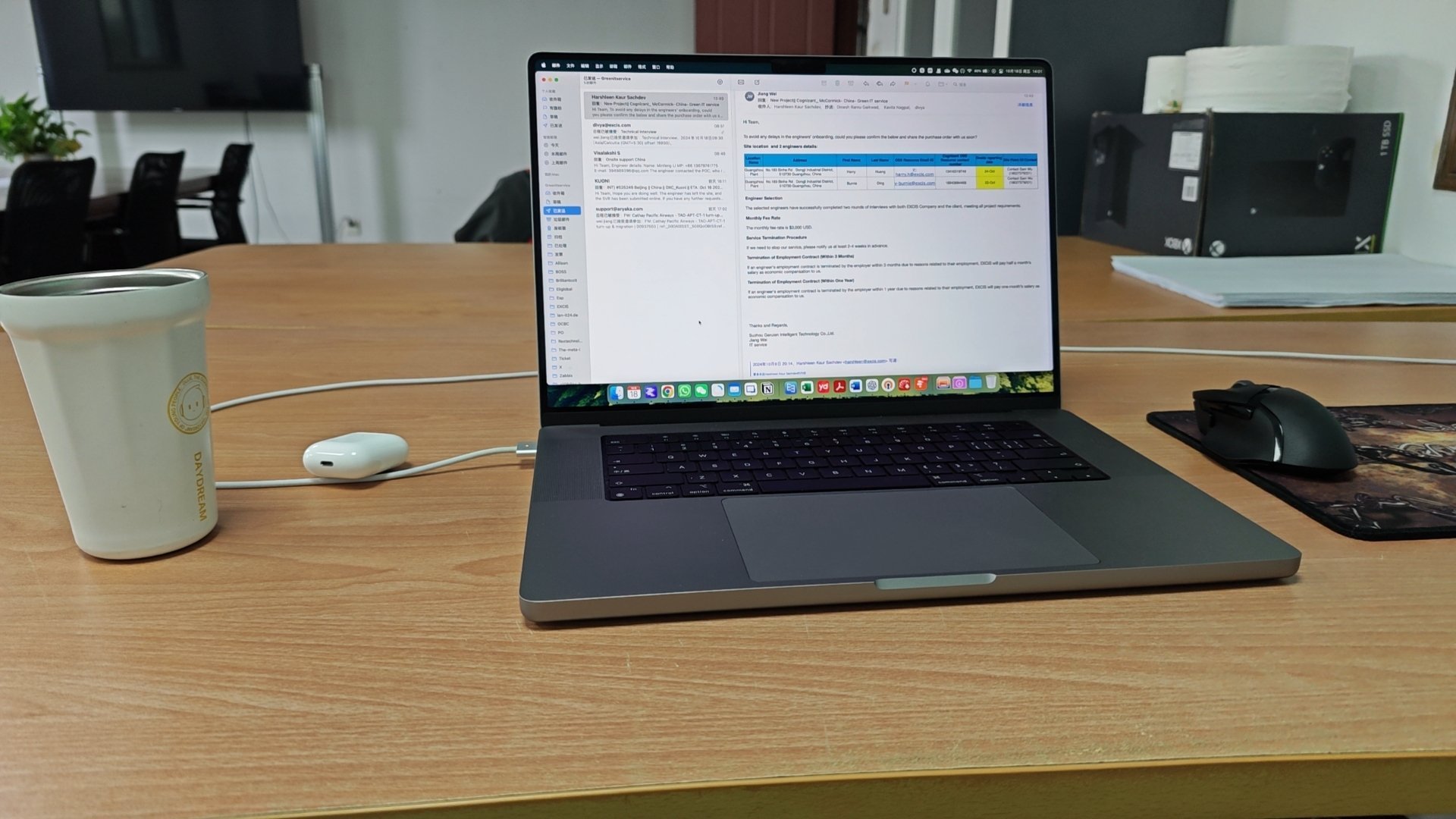 Office laptop workspace representing desktop support delivery
