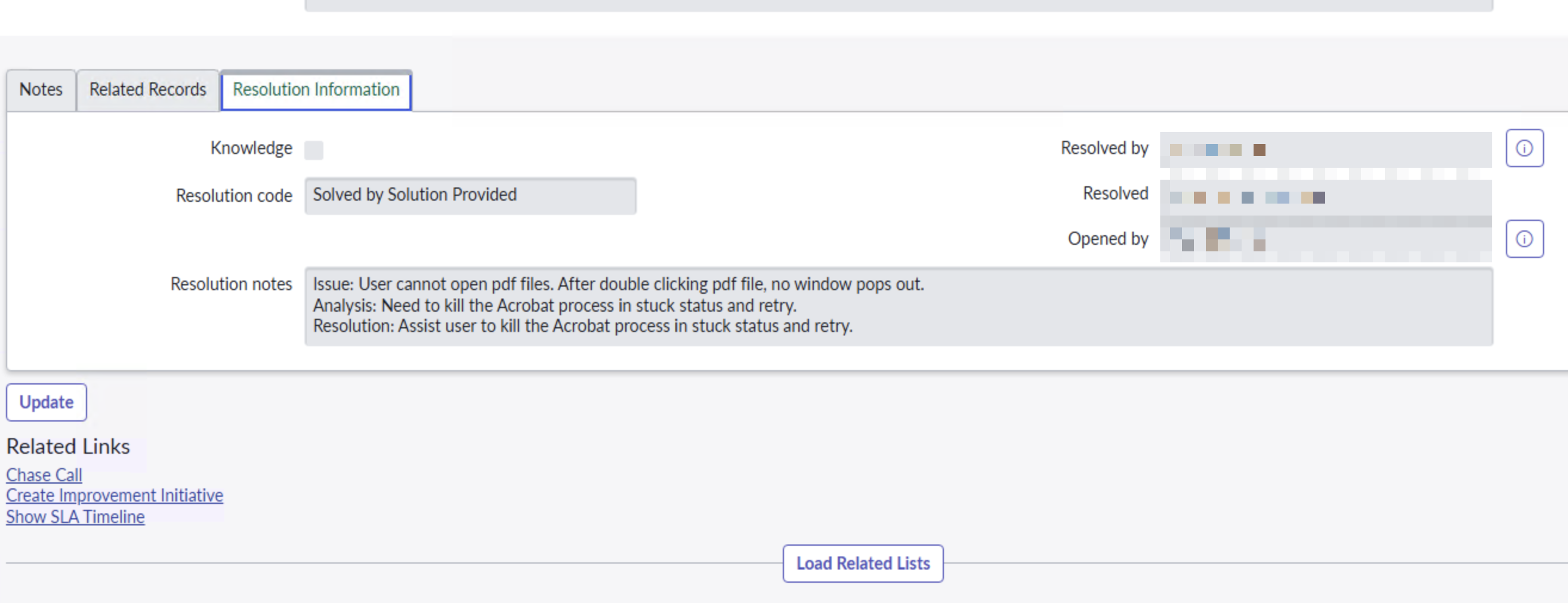 Desktop support visit summary report sample