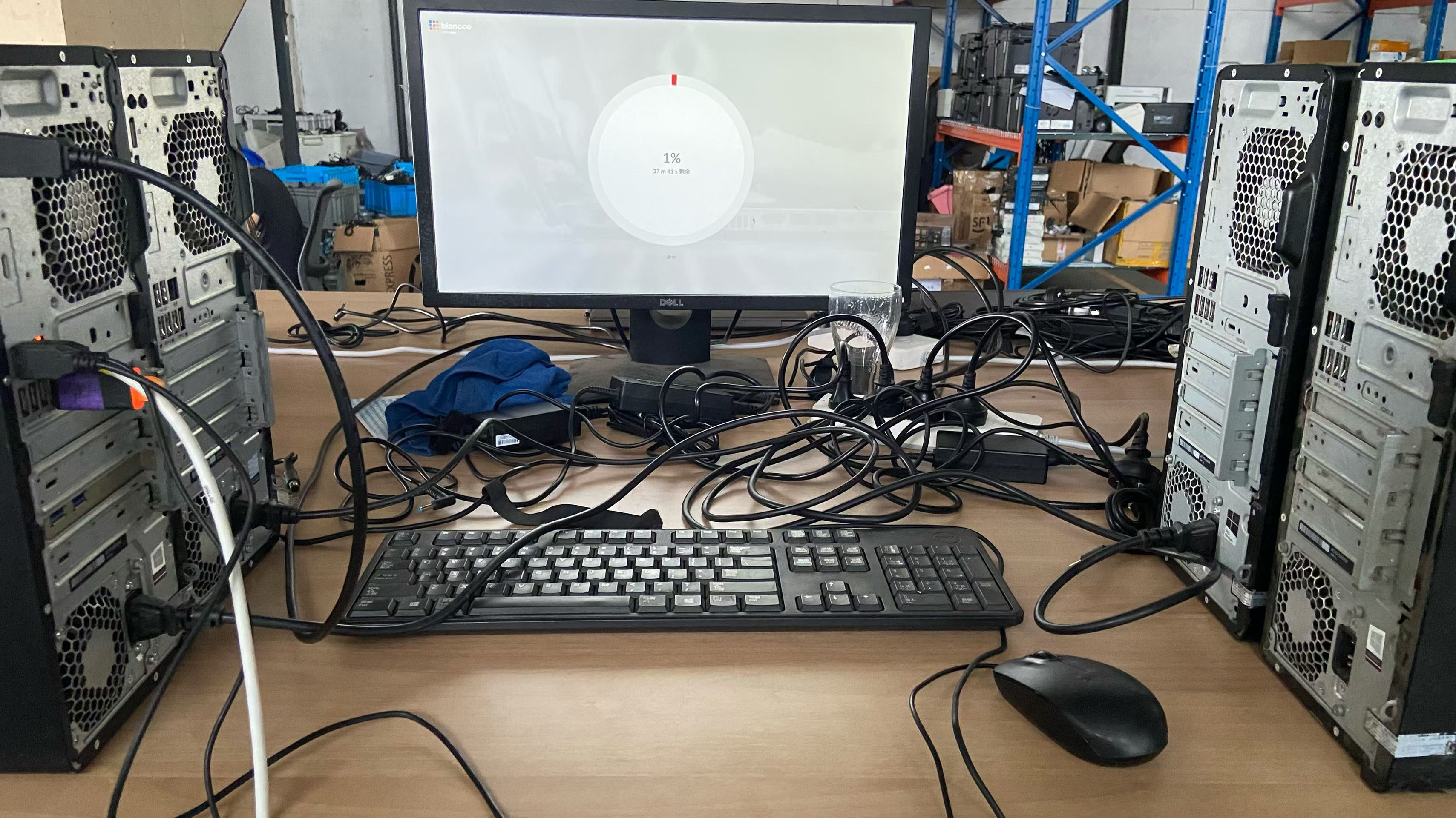 Onsite engineer supporting an indoor industrial site in China