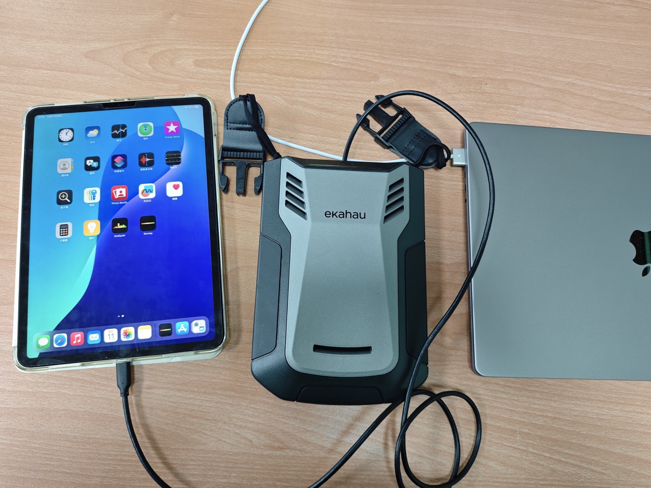Ekahau WiFi site survey equipment with laptop and tablet